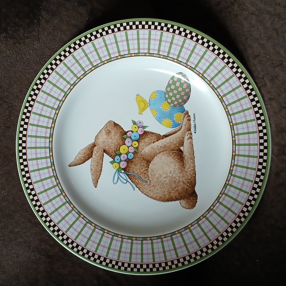Sakura Debbie Mumm Easter 8” Stoneware Plate 1998